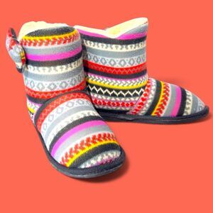 Greater Good Colorful Knit Patterned Booties